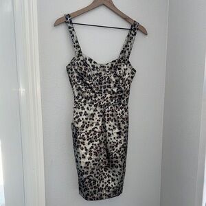 Charlotte Russe Black and Cream Bodycon Mini Dress